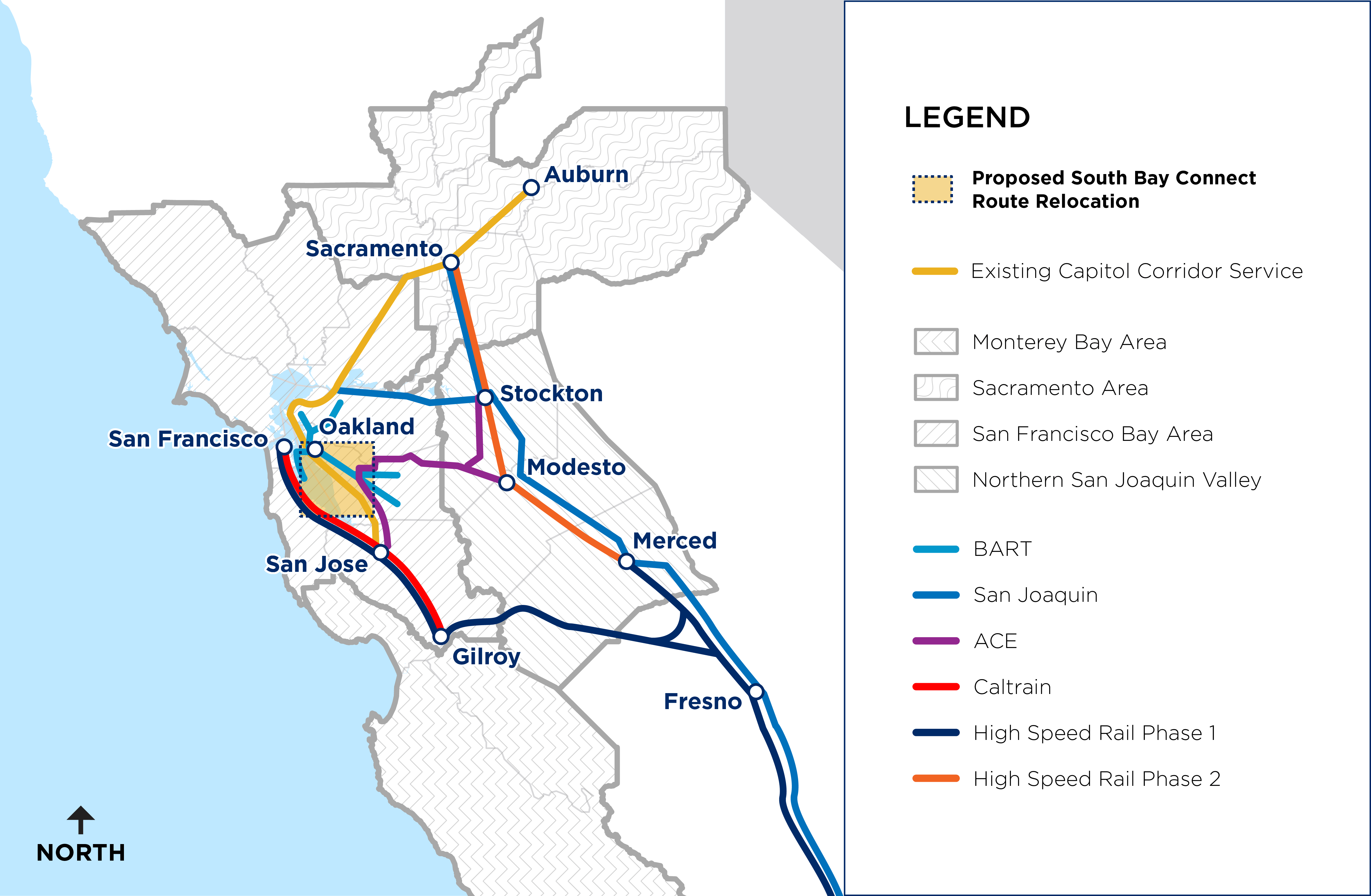 Map of major area routes